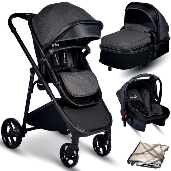 Rose Mose 605 Canopy Çift Yönlü Travel Sistem Bebek Arabası Puset Yeni Doğan Set - 3