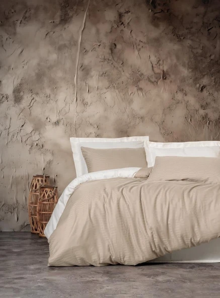 Çift Kişilik Smart Bambu Saten Nev Takımı Bej ürün görseli