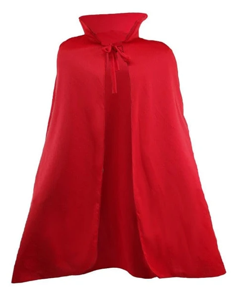 Kırmızı Renk Yakalı Pelerin 120 cm - Resim 2