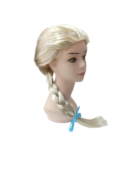 Platin Altın Dore Renk Karlar Ülkesi Elsa Frozen Peruğu Çocuk Boy ürün görseli