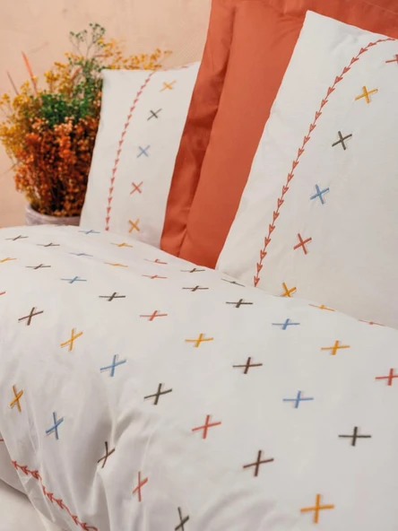 Ranforce Çift Kişilik Nev Takımı Joli Kiremit - Resim 2