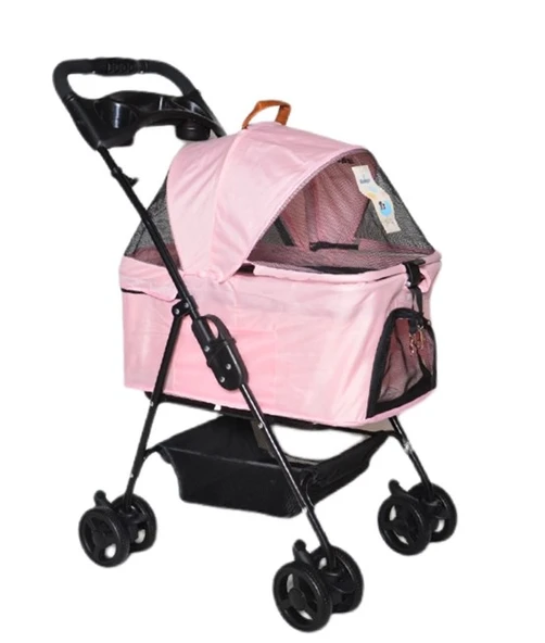 Zampa Verstappen Pembe Kedi Köpek Arabası - Katlanabilir, Süspansiyonlu