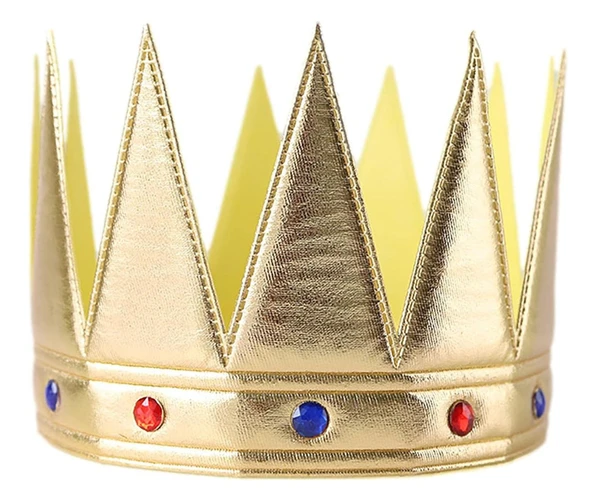 Altın Renk Eva Yumuşak Kral Kraliyet Tacı Yetişkin Çocuk Uyumlu 55 cm - Resim 5
