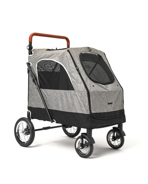 Zampa Stroll L01G-G Gri Kedi Köpek Arabası - Katlanabilir, Geniş Pusetli, 55 Kg Taşıma