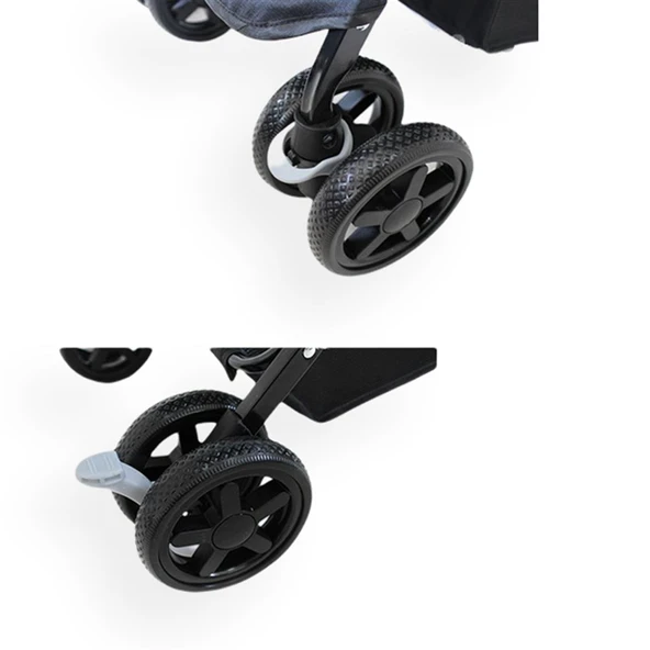 Zampa Nova BL08 Pembe Kedi Köpek Arabası - Katlanabilir, Çelik Gövdeli, 20 Kg Taşıma Kapasiteli - 4