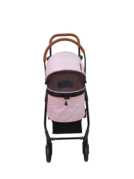 Zampa Orbit BL01T-P Pembe Kedi Köpek Arabası - Hafif, Katlanabilir, Fileli Tasarım - 3