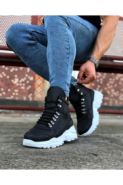 Siyah Renk Uzun Bağcıklı Bot - Resim 2