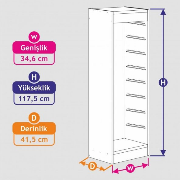 8 Plastik Çekmeceli  , Oyuncak Dolabı - 3