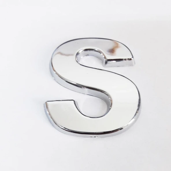 Cemax S Harfi 3,75 cm Krom Yapışkanlı ürün görseli