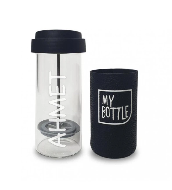 Kişiye Özel French Press My Bottle Deri Kılıflı 450 ml