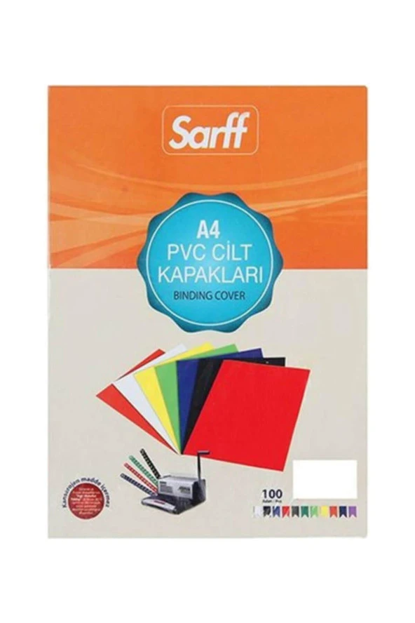 SARFF A-3 Cilt Kapağı 160 Micron Şeffaf 100 Lü (1 Paket 100 Adet)