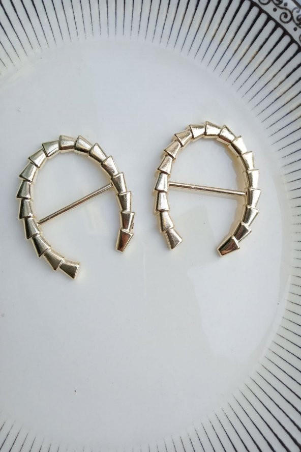 12 Adet Gold Metal Nal Peçete Yüzüğü - Resim 4