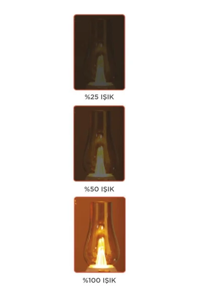 Vintage Gaz Lambası Taşınabilir Bluetooth Speaker Ayarlanabilir Işıklı USB Şarjlı - 12