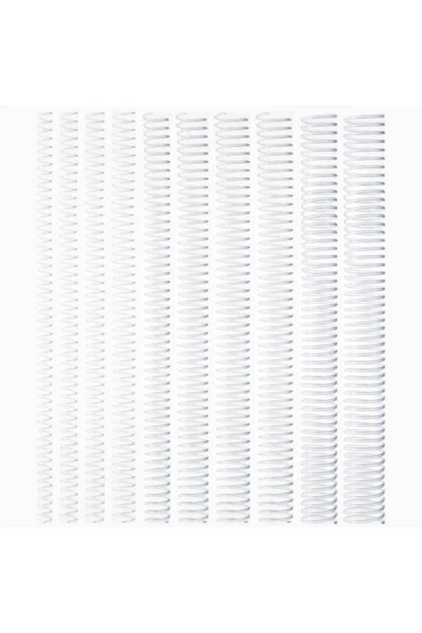Kayreb Spiral Plastik Helezon 12 Mm Şeffaf 100 Lü (1 Paket 100 Adet)