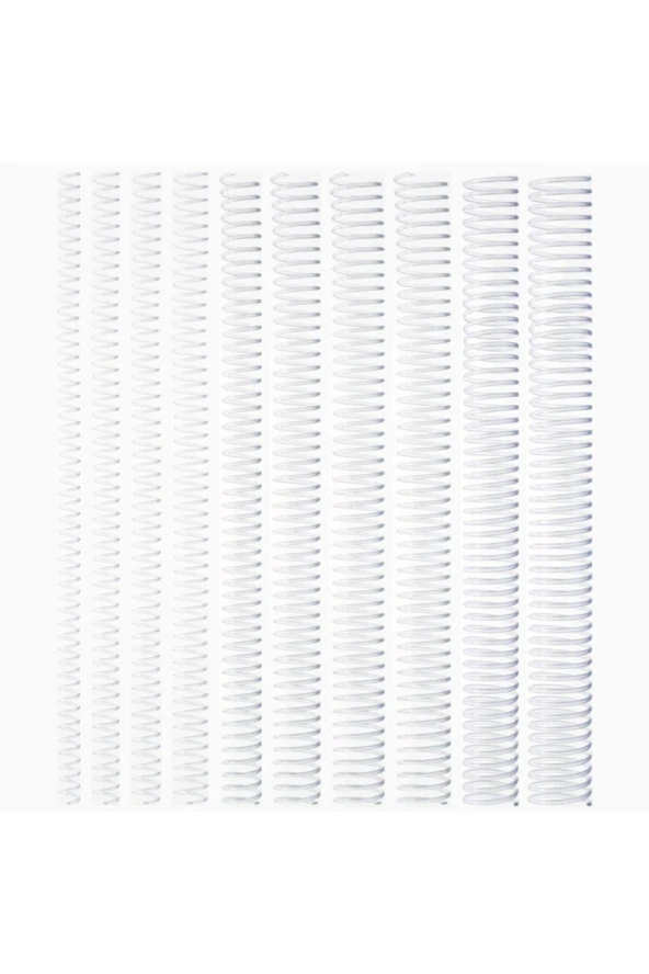 Kayreb Spiral Plastik Helezon 18 Mm Şeffaf 100 Lü (1 Paket 100 Adet)