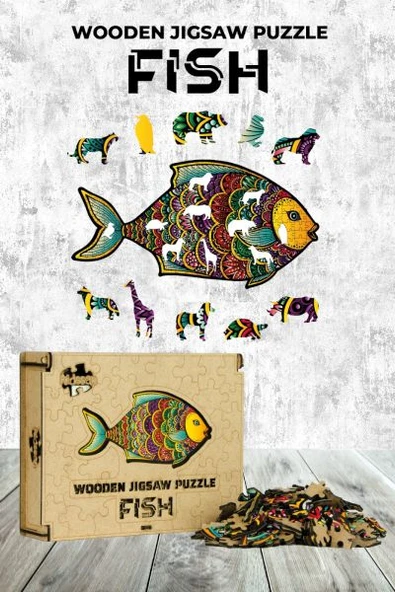 Ahşap Puzzle - Fish (182 parça) ürün görseli