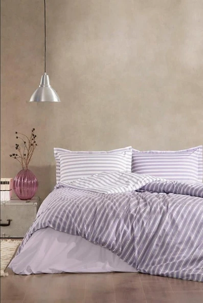 Özdilek Çift Kişilik Ranforce Nev Takımı Trioline Mor ürün görseli