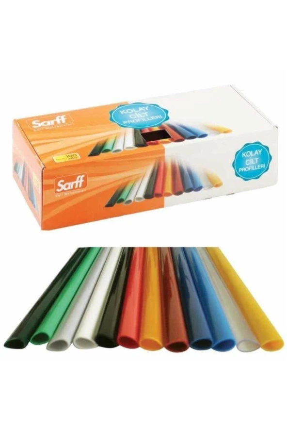 Sarff Profil Sırtlık Plastik Orta Oval 45 Yaprak 10 MM Kırmızı (100 Lü Paket)