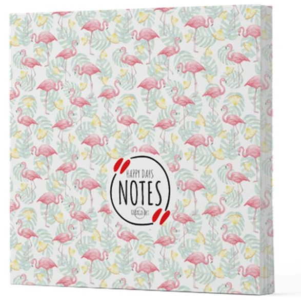 Flamingo 3 - Çizgisiz Yan Boyamalı Defter ürün görseli