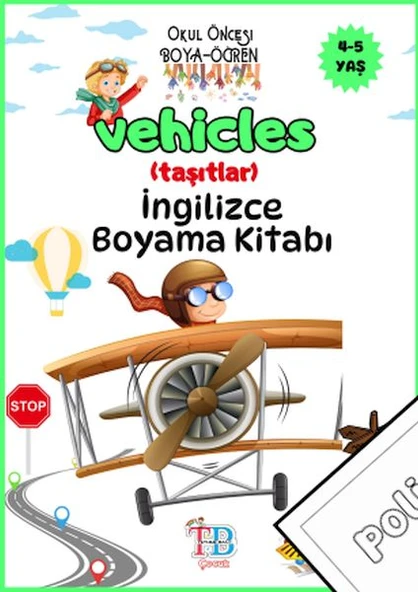 Vehicles(taşıtlar) Boyama Kitabı ürün görseli