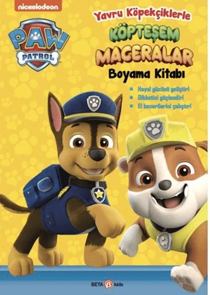 Paw Patrol Yavru Köpekçiklerle Köpteşem Maceralar Boyama Kitabı ürün görseli