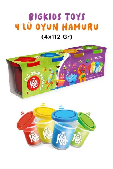 Bigkids Toys / 4'Lü Oyun Hamuru (4X112 Gr) ürün görseli