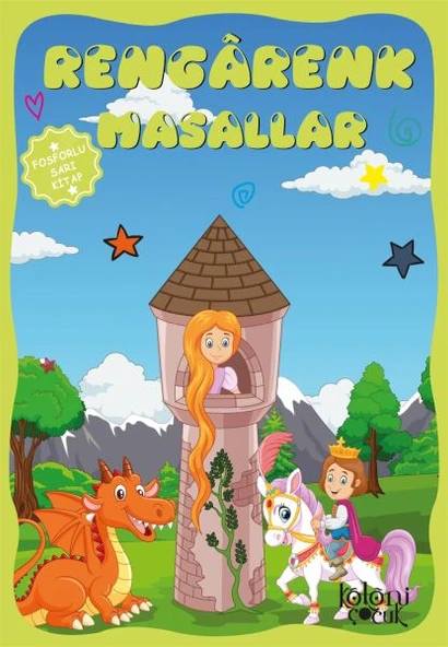 Çocuklar için Hayal ve Odak Geliştirici Rengarenk Masallar Fosforlu Sarı Kitap ürün görseli