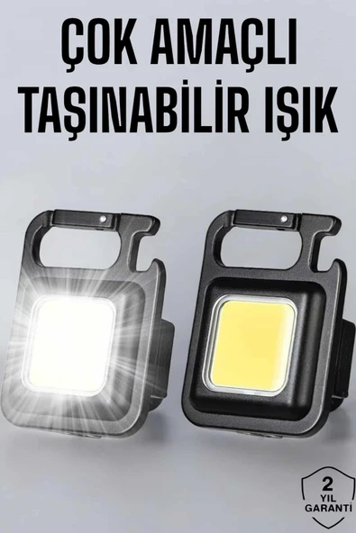 Anahtarlık Çok Amaçlı Mıknatıslı Taşınabilir Işık Led Şarjlı - 1