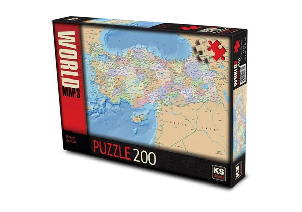 Eğitici Türkiye Siyasi Haritası Puzzle/Yapboz 200 Parça