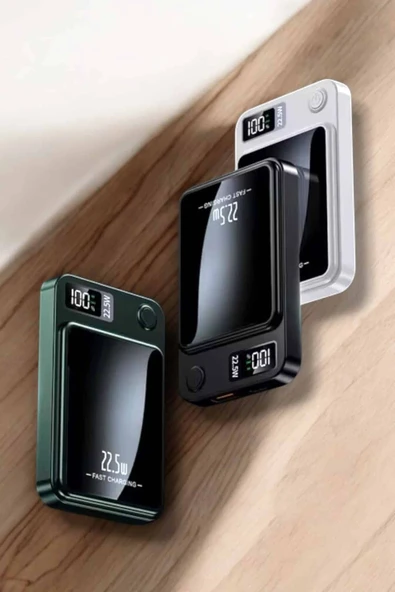 Pratik ve Taşınabilir 10.000 mAh Wireless Powerbank Hızlı Şarj Avantajı - Resim 2