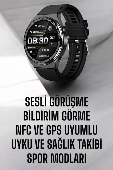 Akıllı Saat Nabız Sensörlü Bildirim Görebilen Spor Modları GPS Takibi - Resim 2