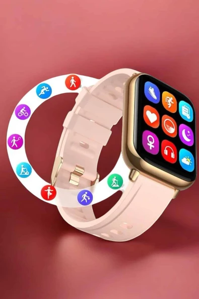 Akıllı Saat Sesli Görüşme Bildirim Görme Uyku ve Sağlık Takibi - Resim 2