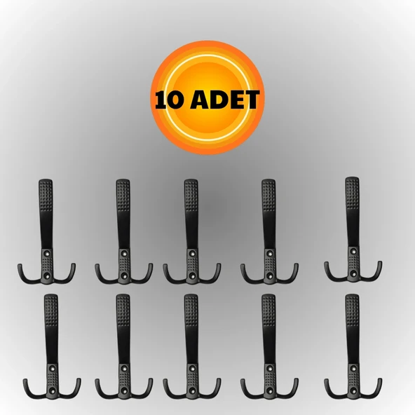 Uzun Noktalı Metal Askı Şık Portmanto Askılık Dolap Mobilya Askısı (vidalar Dahil)(10 ADET) - Resim 2