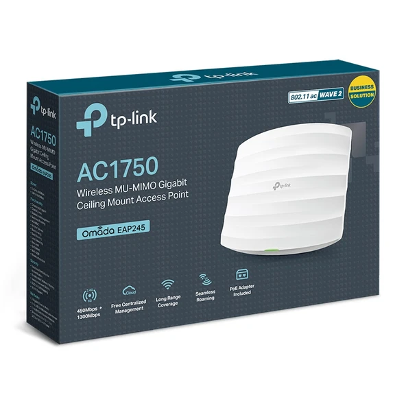 TP-LINK OMADA EAP245 AC1750 1PORT POE TAVAN TİPİ ACCESS POINT - Resim 4