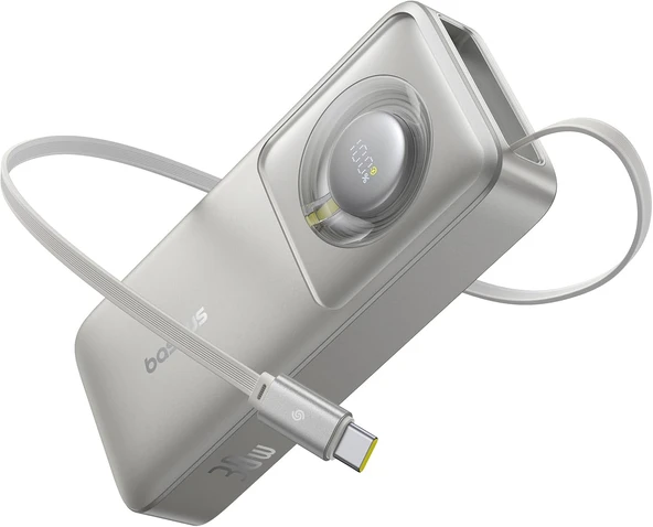 BASEUS FREE2PULL 30W 10.000MAH POWERBANK - GREY ürün görseli 1