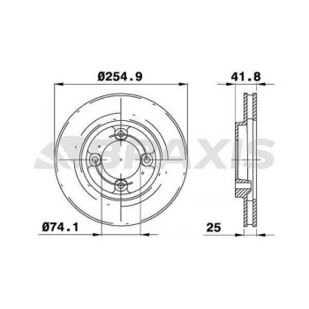 Toyota On Fren Disk Aynası Toyota Liteace 1.5 2.0d - Braxıs Ae0751 ürün görseli