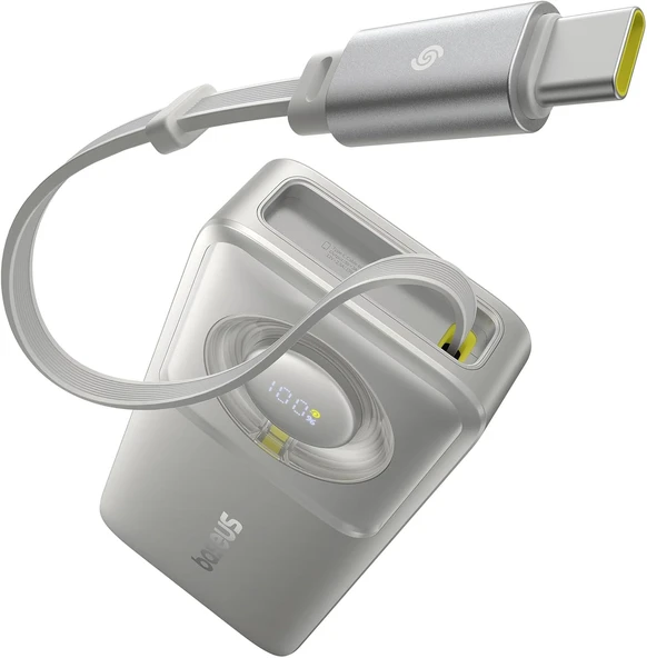 BASEUS FREE2PULL 30W 10.000MAH POWERBANK - GREY - Resim 6