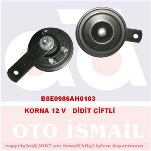 DIDIT KORNA 12V 350 420HZ 105DB SIYAH SET - BOSCH 0986AH0103 - 1