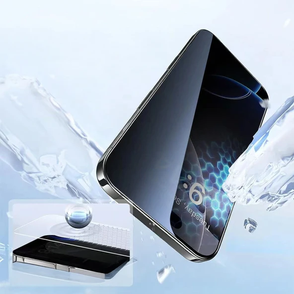 Apple iPhone 14 Pro Max Zore 3D Oliv HD Temperli Cam Ekran Koruyucu + Kolay Uygulama Aparatı - Resim 2