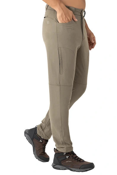 Crozwise Outdoor Dar Paça Erkek Alt Eşofman Bej 2241 - Resim 2