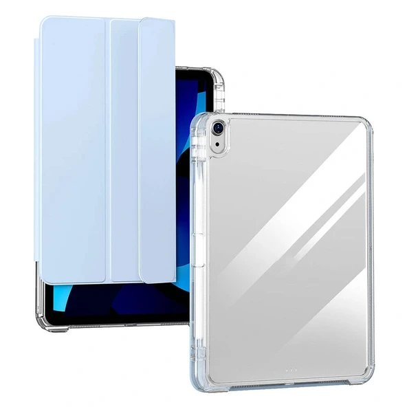 ​Apple iPad Air 11 2024 Kılıf Magnetik Ayrılabilen Airbagli Zore Sliding Tablet Kılıfı - 10