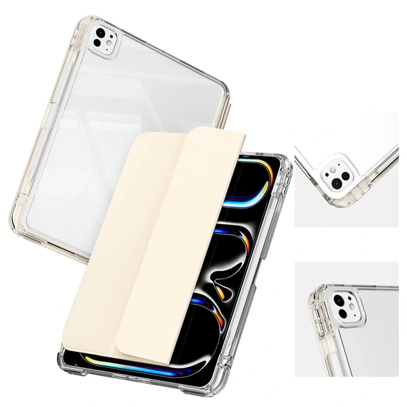 ​Apple iPad Air 13 2024 Kılıf Magnetik Ayrılabilen Airbagli Zore Sliding Tablet Kılıfı - Resim 7