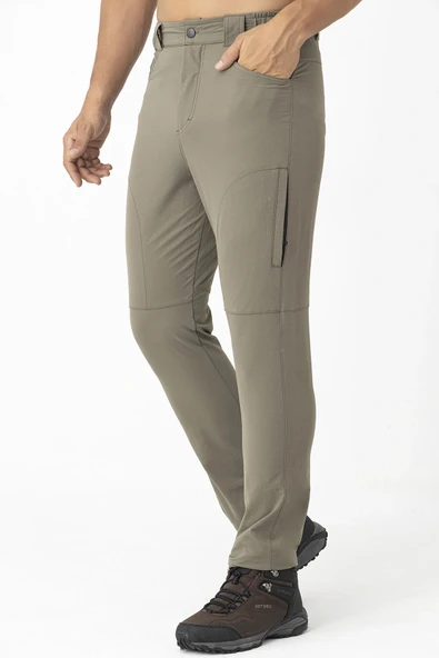 Crozwise Outdoor Dar Paça Erkek Alt Eşofman Bej 2241 - Resim 4