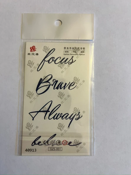 Yazılı Model Minimal Yarı Kalıcı Hayalet Geçici Dövme Yapıştırma Dövme ürün görseli 1