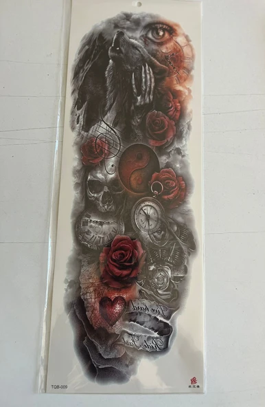 Kurt Göz 1 Hafta Kalıcı Tam Kol Bacak Yapıştırma Geçici Dövme 46 CM ürün görseli 1