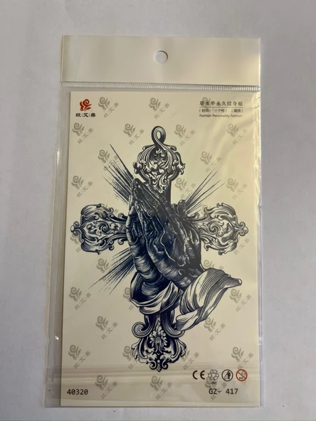 Dua 18x11 cm  Aylık Yarı Kalıcı kalıcı Geçici Dövme Yapıştırma Dövme ürün görseli 1