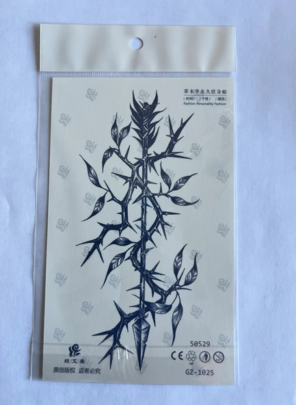 Dikenli Ok 18x11 cm Yarı Kalıcı Geçici Dövme ürün görseli 1