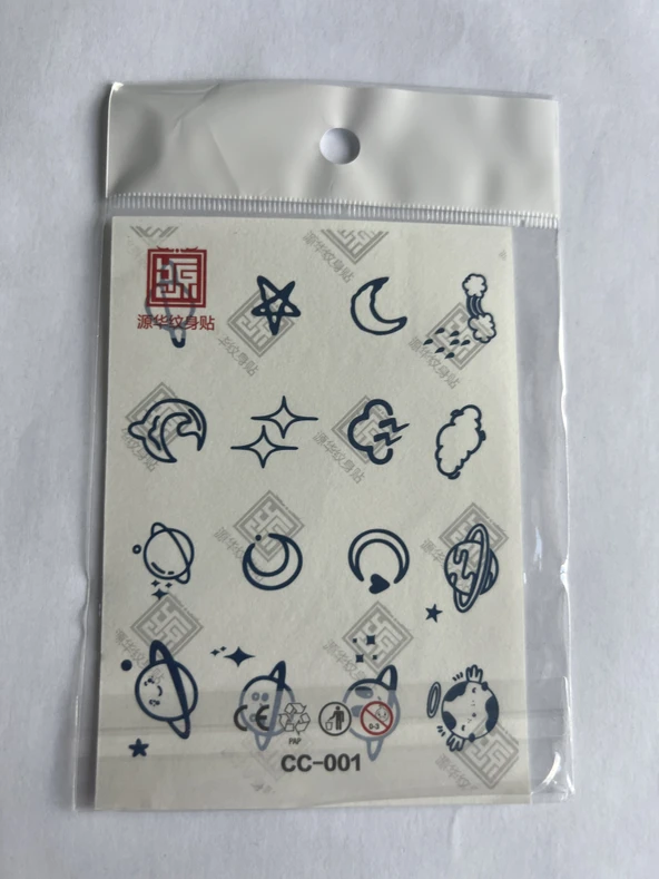 Parmak Dövmeleri Model13 11x8 cm Yarı Kalıcı Geçici Dövme Yapıştırma Dövme ürün görseli 1