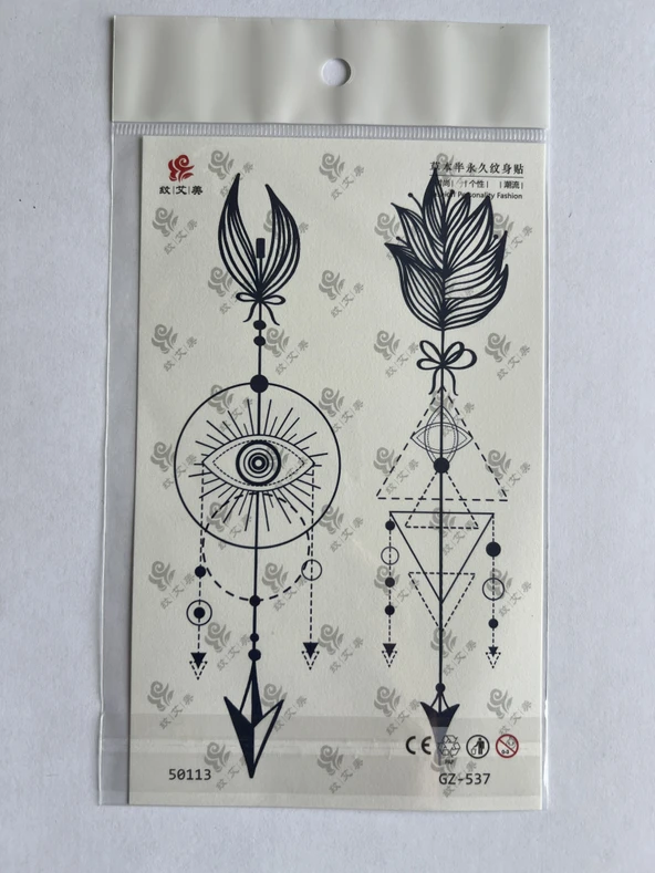 Ok 1 Aylık Yarı Kalıcı Yapıştırma Geçici Dövme ürün görseli 1