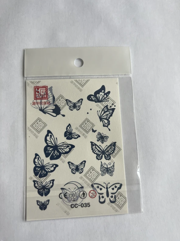 Parmak Dövmeleri Model11 11x8 cm Yarı Kalıcı Geçici Dövme Yapıştırma Dövme ürün görseli 1